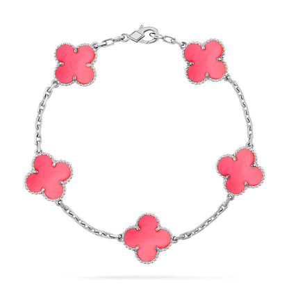 [⭐Glow] CLOVER 5 MOTIFS  PINK MOP BRACELET COLLECTION