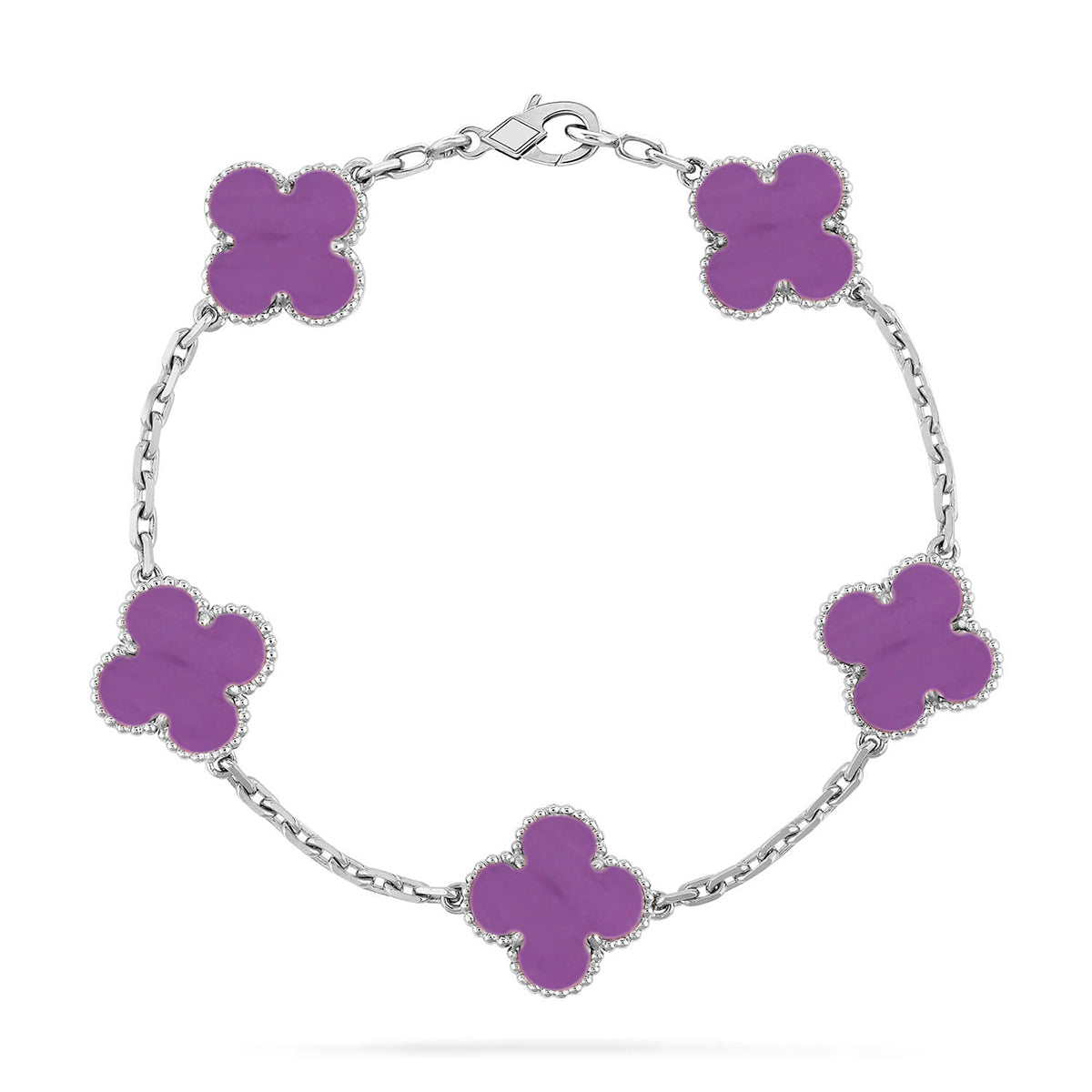 [⭐Glow] CLOVER 5 MOTIF VIOLET BRACELET COLLECTION