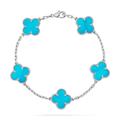 [⭐Glow] CLOVER 5 MOTIF TURQUOISE BRACELET COLLECTION