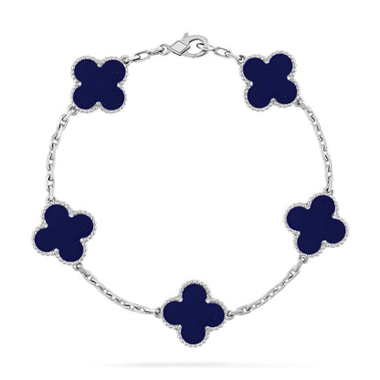 [⭐Glow]CLOVER 5 MOTIF LAPIS LAZULI BRACELET COLLECTION