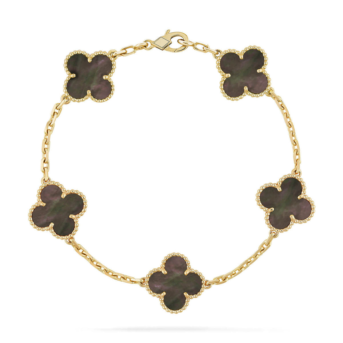 [⭐Glow] CLOVER 5 MOTIF GRAY MOP BRACELET COLLECTION