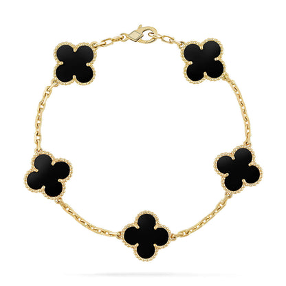 [⭐Glow] CLOVER 5 MOTIF ONYXS BRACELET COLLECTION