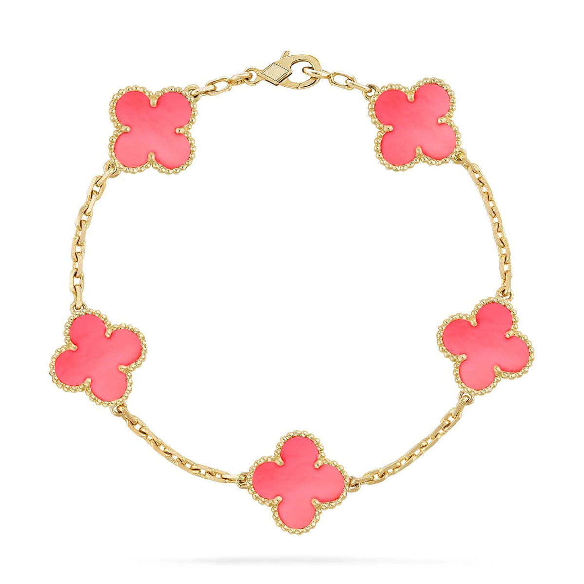 [⭐Glow] CLOVER 5 MOTIFS  PINK MOP BRACELET COLLECTION