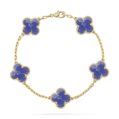 [⭐Glow]CLOVER 5 MOTIF BLUE VEINS BRACELET COLLECTION