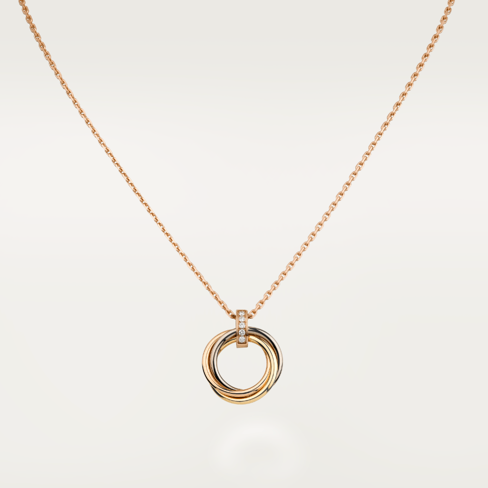 [⭐Glow]TRINITY NECKLACE GOLD  DIAMONDS