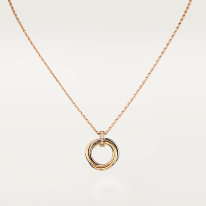 [⭐Glow]TRINITY NECKLACE GOLD  DIAMONDS