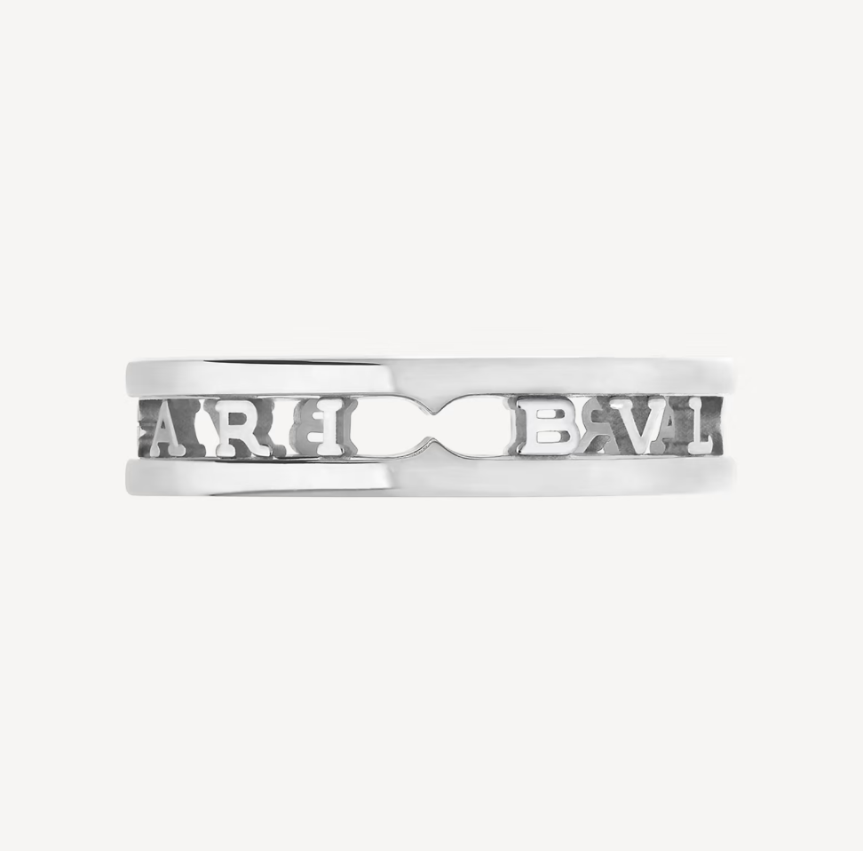 [⭐Glow]ZERO 1 ONE-BAND WITH OPENWORK LOGO SPIRAL RING