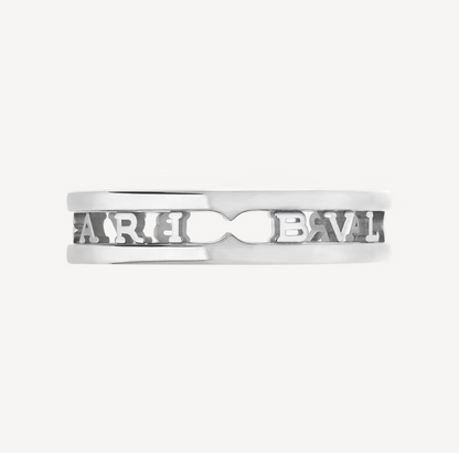 [⭐Glow]ZERO 1 ONE-BAND WITH OPENWORK LOGO SPIRAL RING