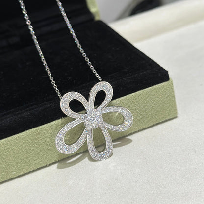 [⭐Glow]FLOWERLACE NECKLACE FULL DIAMONDS