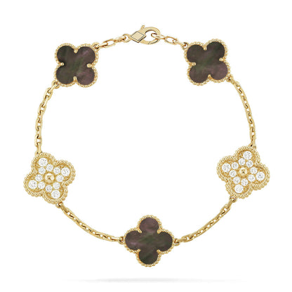 [⭐Glow] CLOVER 5 MOTIF GRAY MOP BRACELET COLLECTION