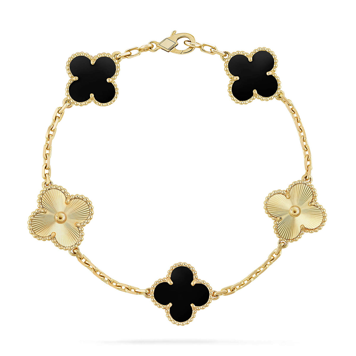 [⭐Glow] CLOVER 5 MOTIF ONYXS BRACELET COLLECTION