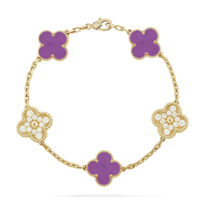 [⭐Glow] CLOVER 5 MOTIF VIOLET BRACELET COLLECTION
