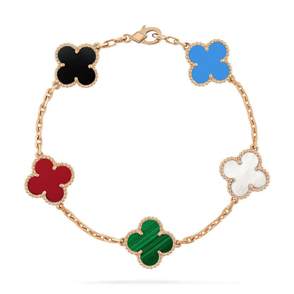 [⭐Glow]CLOVER 5 MOTIFS MULTICOLOR BRACELET