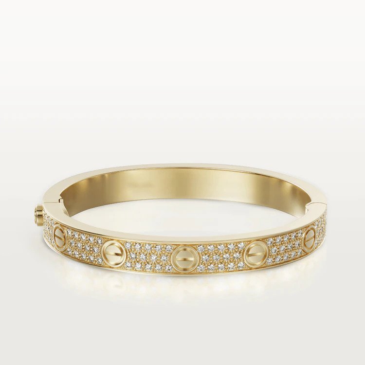 [⭐Glow]LOVE BRACELET 6.1MM DIAMOND-PAVED