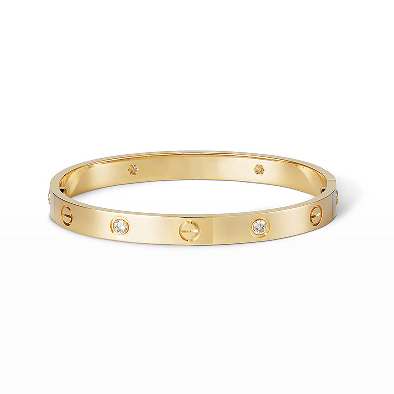 [⭐Glow]LOVE BRACELET 6.1MM 4 DIAMONDS