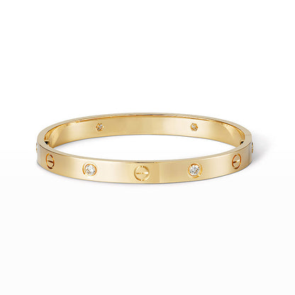 [⭐Glow]LOVE BRACELET 6.1MM 4 DIAMONDS