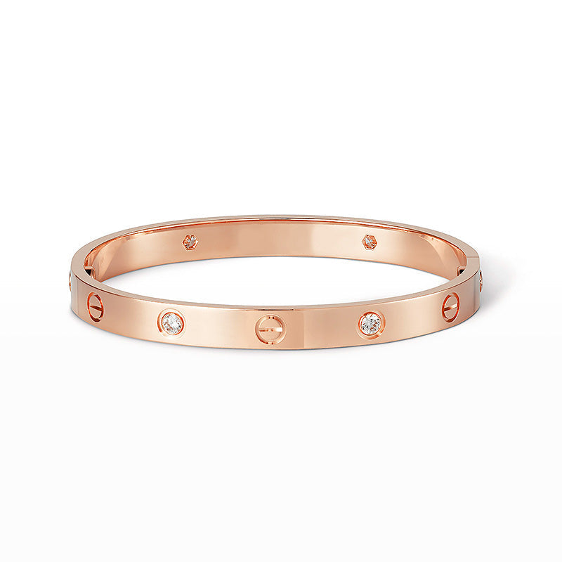 [⭐Glow]LOVE BRACELET 6.1MM 4 DIAMONDS