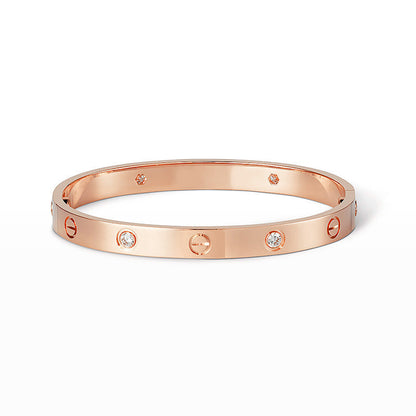 [⭐Glow]LOVE BRACELET 6.1MM 4 DIAMONDS