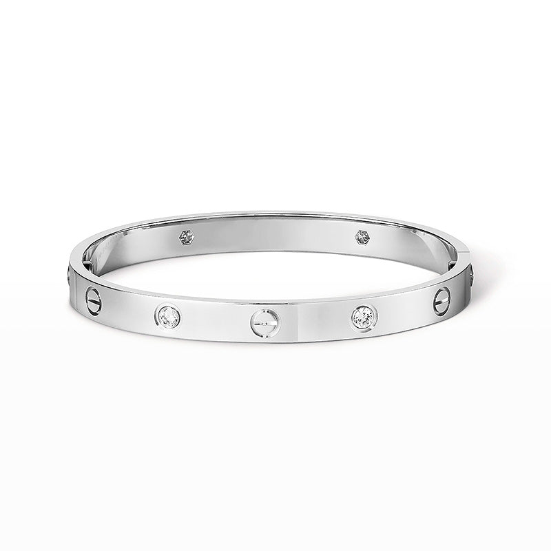 [⭐Glow]LOVE BRACELET 6.1MM 4 DIAMONDS