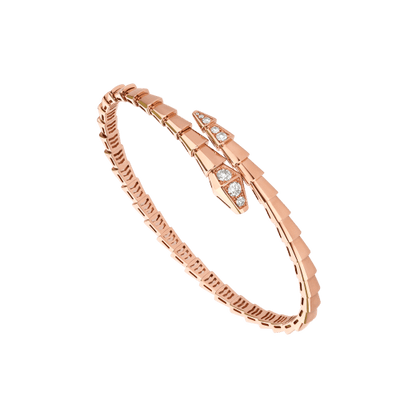 [⭐Glow]SERPENTI BRACELET DIAMONDS PINK GOLD