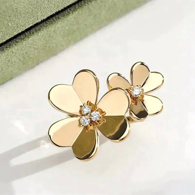 [⭐Glow]CLOVER COMOS GOLD DIAMOND RING