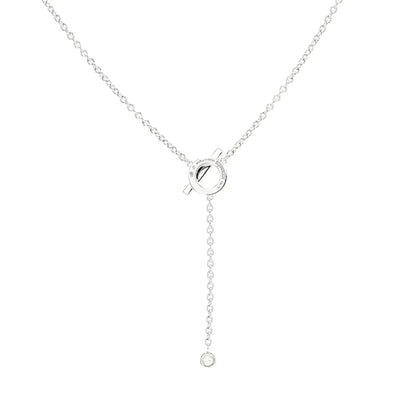 [⭐Glow]FINESSE SILVER DIAMOND NECKLACE