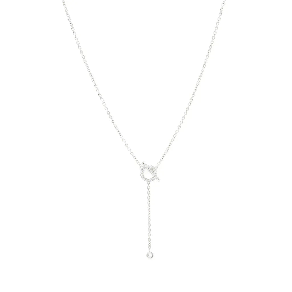 [⭐Glow]FINESSE SILVER DIAMOND NECKLACE