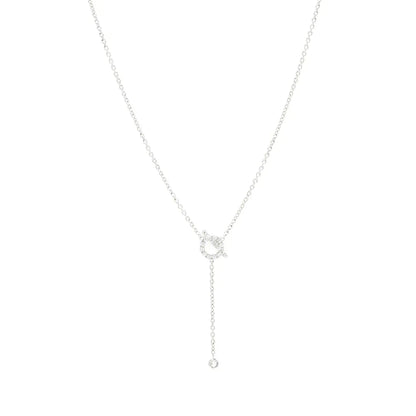 [⭐Glow]FINESSE SILVER DIAMOND NECKLACE