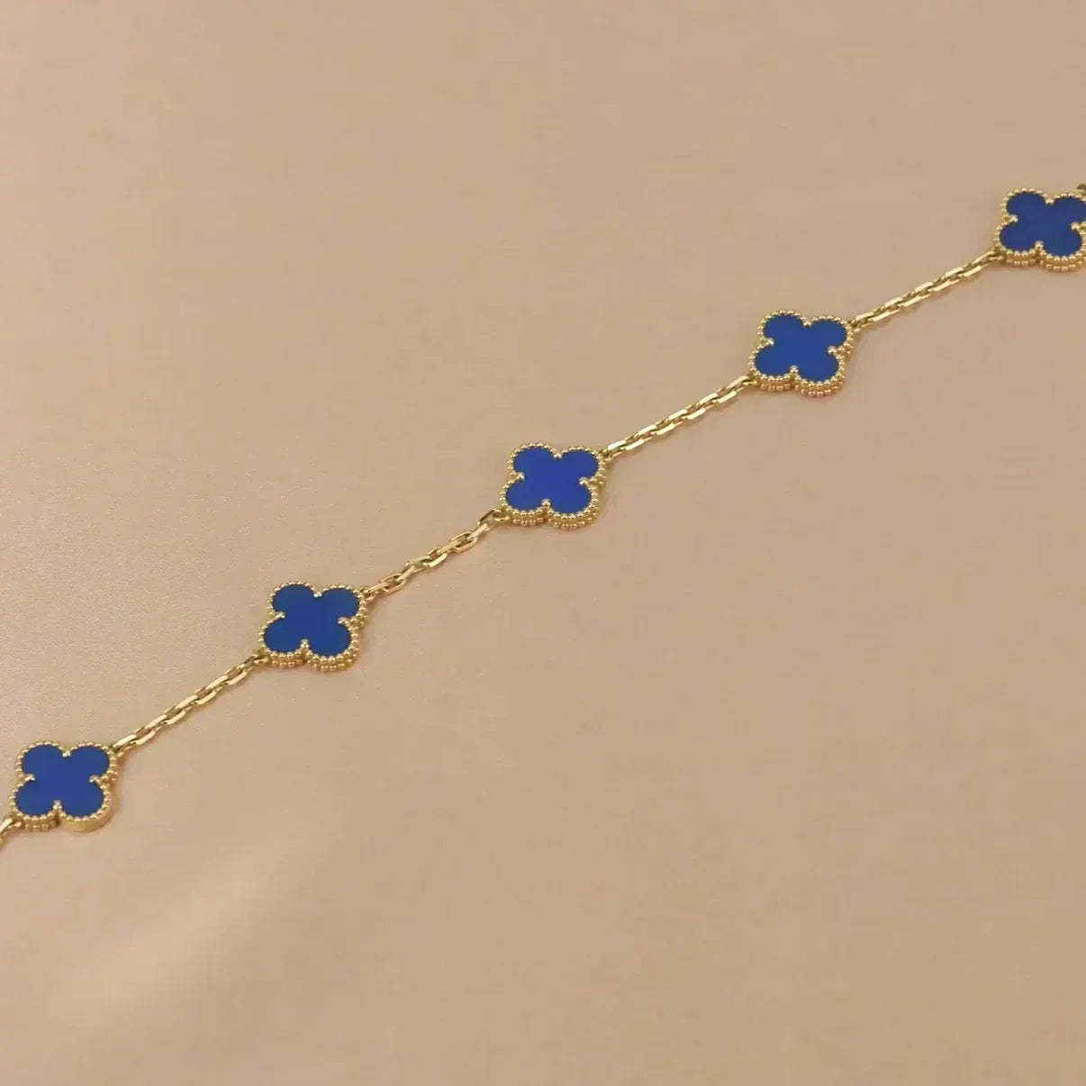 [⭐Glow] CLOVER 5 MOTIF BLUE AGATE BRACELET COLLECTION