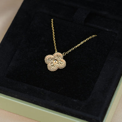 [⭐Glow]CLOVER 15MM  BRONZING NECKLACE