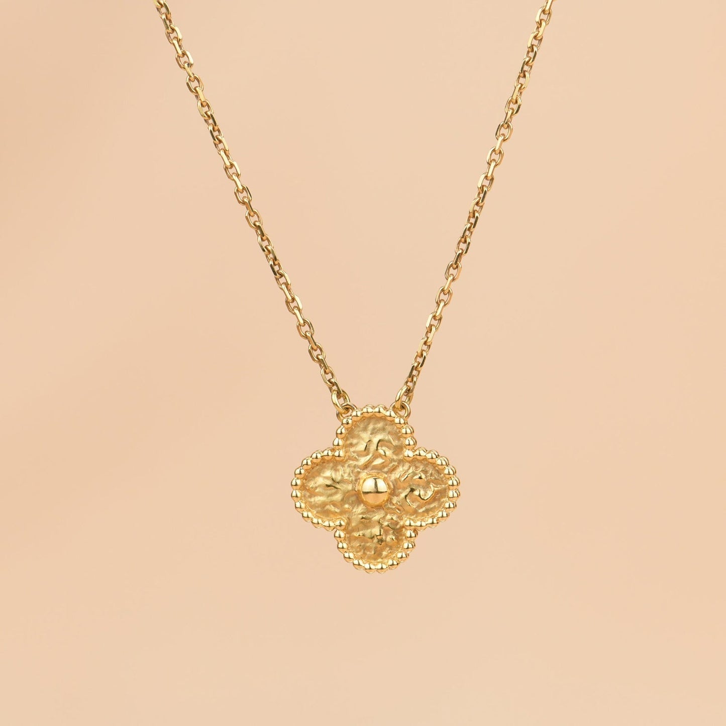 [⭐Glow]CLOVER 15MM  BRONZING NECKLACE