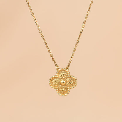 [⭐Glow]CLOVER 15MM  BRONZING NECKLACE