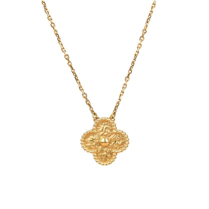 [⭐Glow]CLOVER 15MM  BRONZING NECKLACE
