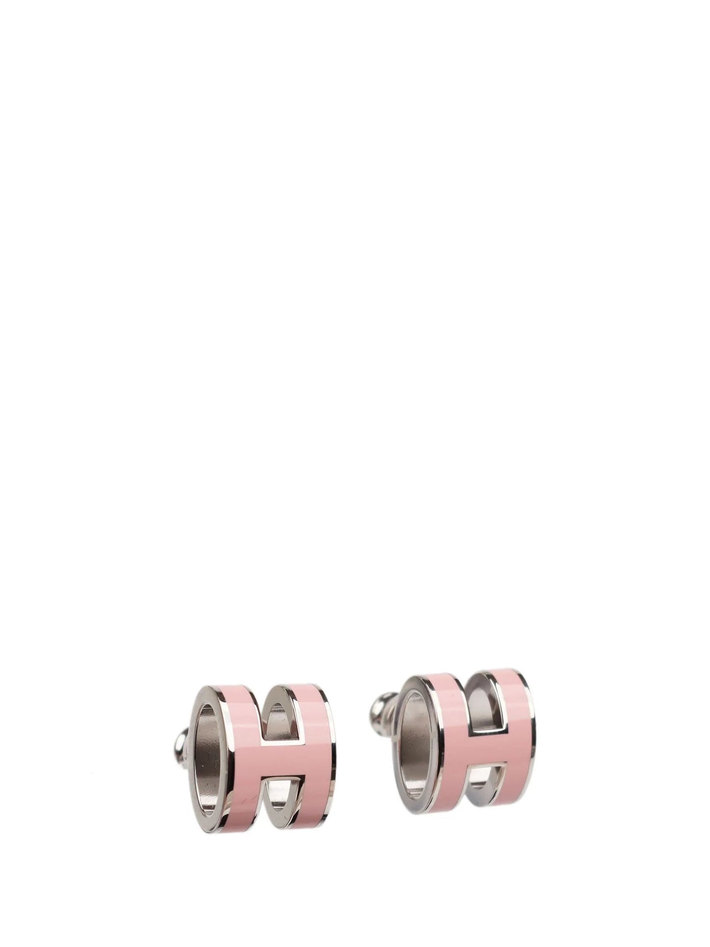 [⭐Glow]MINI POP H SILVER EARRINGS PINK