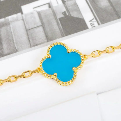 [⭐Glow] CLOVER 5 MOTIF TURQUOISE BRACELET COLLECTION