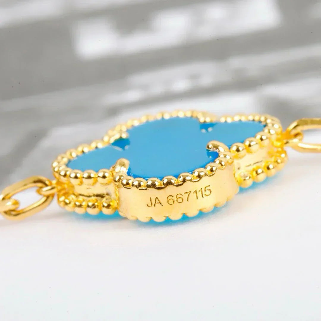 [⭐Glow] CLOVER 5 MOTIF TURQUOISE BRACELET COLLECTION