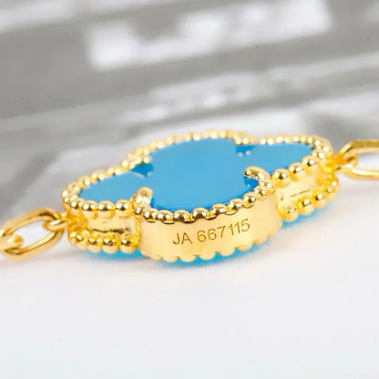 [⭐Glow] CLOVER 5 MOTIF TURQUOISE BRACELET COLLECTION