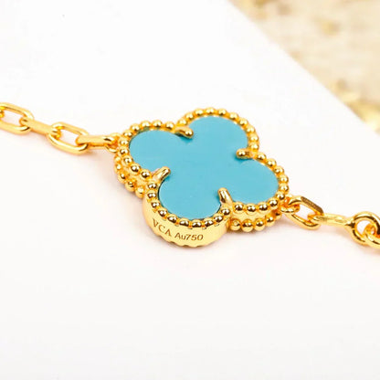 [⭐Glow] CLOVER 5 MOTIF TURQUOISE BRACELET COLLECTION