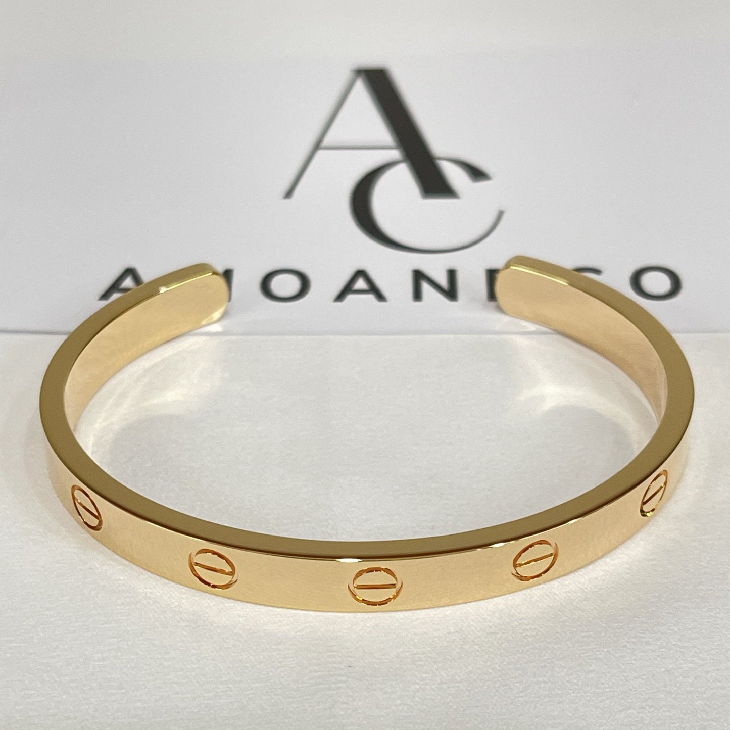 [⭐Glow]LOVE BRACELET 6.1MM OPEN CUFF