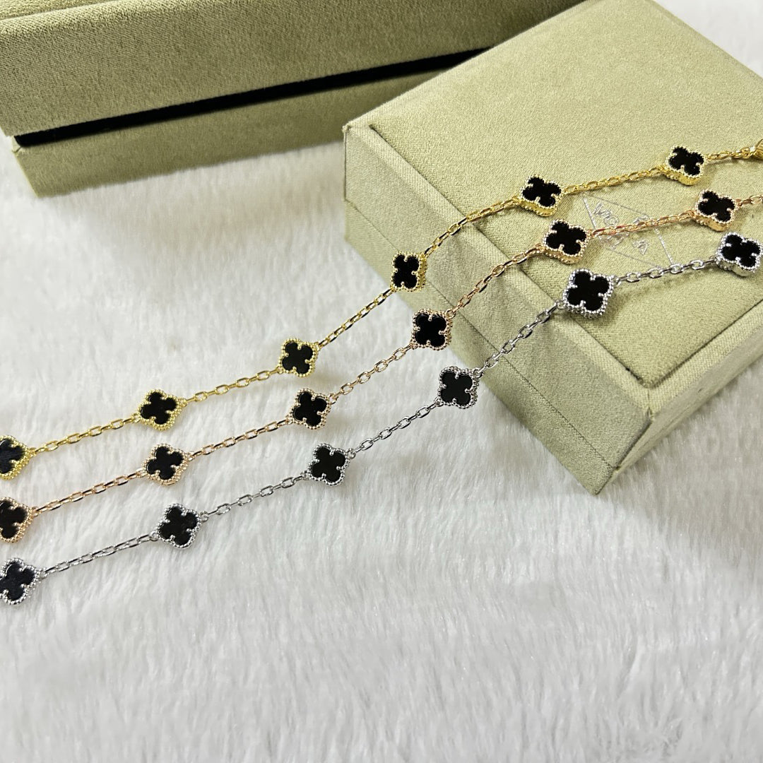 [⭐Glow]CLOVER 6 MOTIF  ONYXS BRACELET