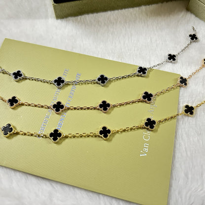 [⭐Glow]CLOVER 6 MOTIF  ONYXS BRACELET