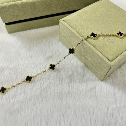 [⭐Glow]CLOVER 6 MOTIF  ONYXS BRACELET