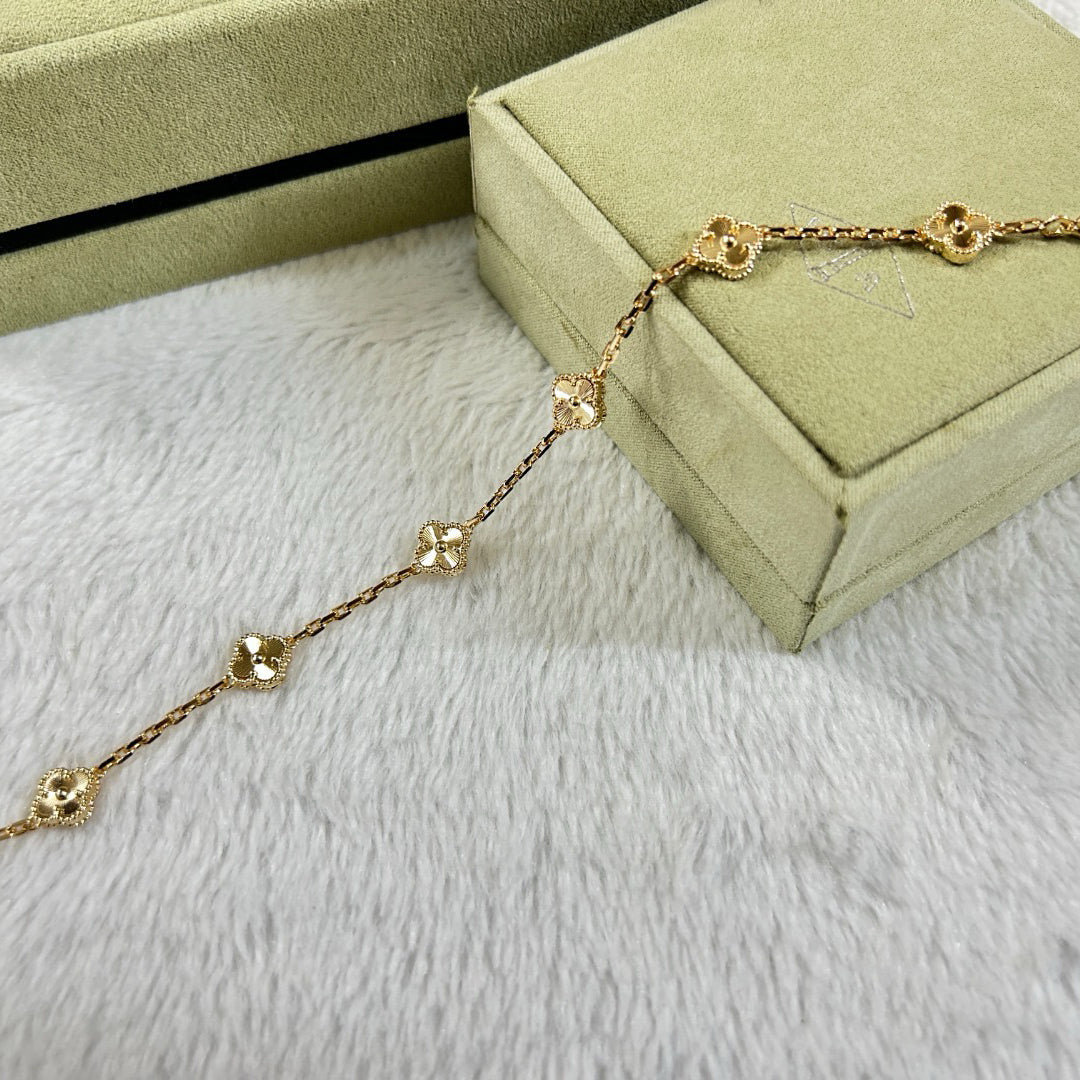 [⭐Glow]CLOVER 6 MOTIF DIAMOND BRACELET