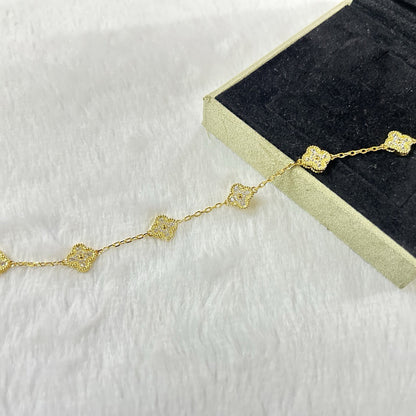 [⭐Glow]CLOVER 6 MOTIF DIAMOND BRACELET