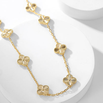 [⭐Glow]CLOVER 10 MOTIFS LASER NECKLACE