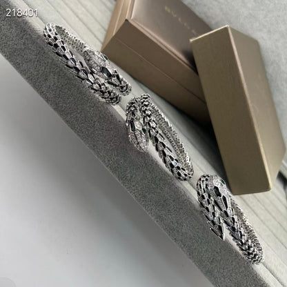 [⭐Glow]NEW OBSIDIAN & DIAMOND SERPENT BRACELET