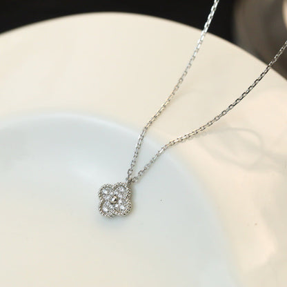 [⭐Glow]CLOVER MINI 9.5MM PENDANT DIAMOND NECKLACE