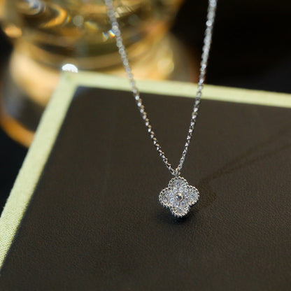 [⭐Glow]CLOVER MINI 9.5MM PENDANT DIAMOND NECKLACE