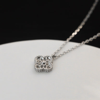 [⭐Glow]CLOVER MINI 9.5MM PENDANT DIAMOND NECKLACE