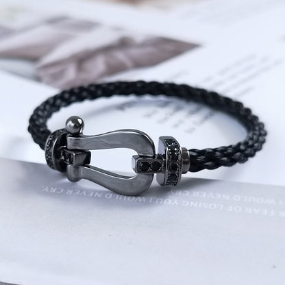 [⭐Glow]FORCE LARGE SERIES HORSESHOE BLACK SAMURAI BRACELET